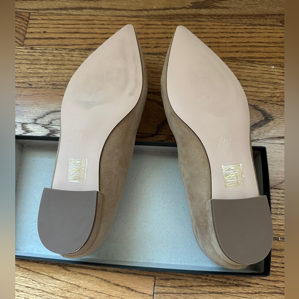 Pointed-toe flats in suede - Picture 9 of 13